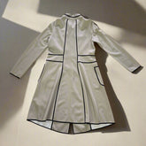 Emporio Armani Beige and Black Contrast-Trim Coat – IT 46